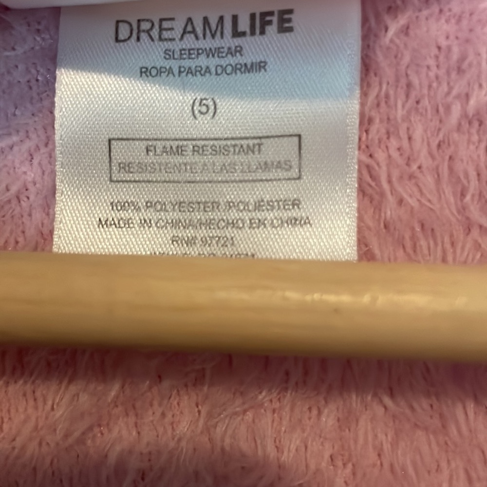 Dreamlife Fluffy Pink Ruffle Robe Size 5 - Picture 3 of 4